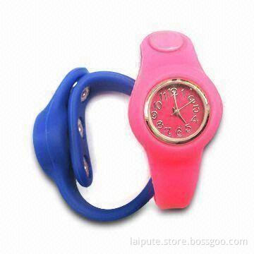 Silicone Watches with Alloy Case and Changeable Band, Customized Logos Welcomed